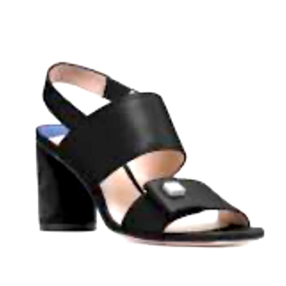Stuart Weitzman Black Block Heel Sandals